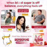 2000mg Liposomal Berberine Supplement Gummies | High Potency Berberine HCL Activates AMPK with Ceylon Cinnamon | Dual Gut–Glucose Innovation | Advanced Absorption | Zero Sugar Mixed-Berry | 120 Count