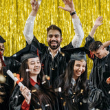 20 Pack Foil Curtain Backdrop Gold Metallic Tinsel Foil Fringe Curtains Photo Booth Props for Birthday Wedding Engagement Baby Shower Bachelorette Christmas Holiday Celebration Party Decorations