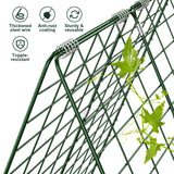 Amoskey Cucumber Trellis, Garden Trellis for Climbing Plants Outdoor, Foldable A-Frame Trellis, Cucumber Trellis for Raised Bed for Cucumbers, Peas, or Tomatoes (Green, Small Grid 48‘’H*34''W)