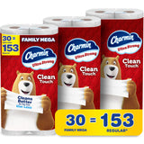 Charmin Ultra Strong Clean Touch Toilet Paper, 30 Family Mega Rolls = 150 Regular Rolls