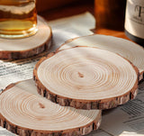 Timburst 6.5-8 inch Unfinished Wood Slices, 6 Pcs Natural Wood Centerpieces for Tables, Wood Slice with Bark, Rustic Wood Circles for Crafts Arts Party Christmas Decorations Wedding Centerpiece