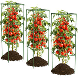 3 Pack Tomato Cages, 48'' Tall Tomato Plant Stakes Support for Raised Garden Bed Tomato, Square Trellis Cages for Garden Climbing Vegetables Flowers Fruits