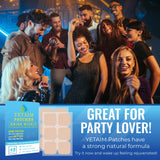 YETAIM Recovery Patches for Women Men: 48-Pack Energy Boost Fast Recovery - Day Night Party Support - Apply on Arm Neck Wrist Back for Party Fun Morning Revival - Clear Blue