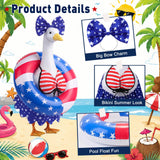Pextian Patriotic Bikini Goose Outfits, 23” 4th of July Porch Goose Outfit, Summer Goose Clothes for Fourth of July Independence Day, Outdoor Lawn, Yard, Patio Decor