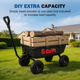 BILT HARD 900 lbs Poly Garden Dump Cart, 5 Cu.Ft Wheelbarrow Cart with 10" All Terrain Wheels & Quick-Release System, Heavy Duty Utility Wagon for Yard, Farm & Garden