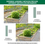 JCKHXG 72pcs Garden Hoops for Raised Bed, 12 Sets of 8FT Long Greenhouse Hoops Grow Tunnel, Rust-Free Fiberglass Support Hoops Frame for Netting, DIY Plant Support Garden Stakes for Row Cover