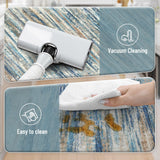 KIMODE Christmas Anti Fatigue Kitchen Mats for Floor 2 Piece, Blue Grey Farmhouse Kitchen Rugs 17"x47"+17"x29", Non Slip Waterproof Kitchen Floor Mats, Standing Mats for Laundry Office Sink Desk