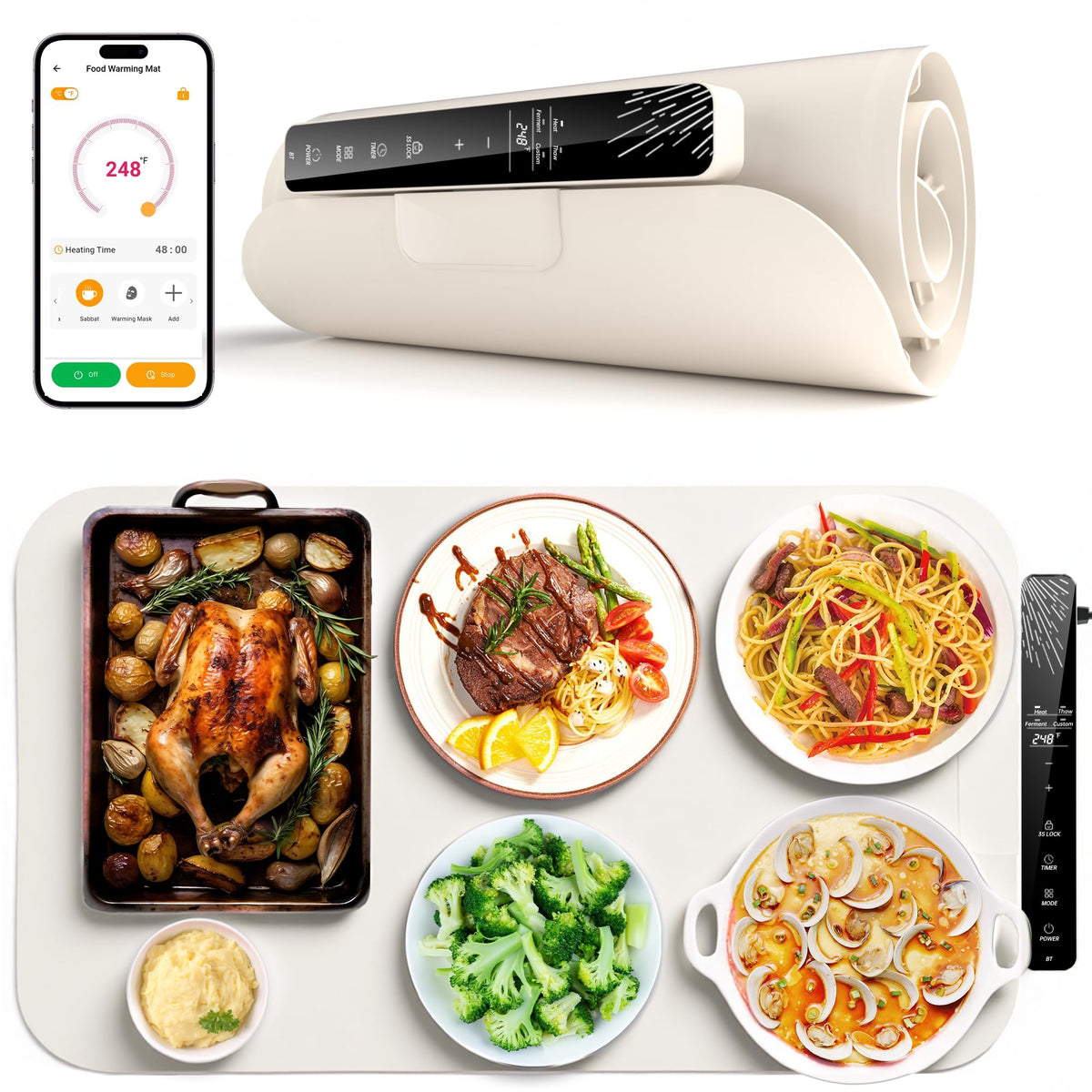 Monteka Warming Mat for Food 24.8