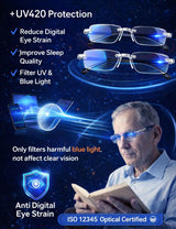 Intelligent Dual Focus Glasses, 2026 New Self Sync Wonder Glasses, Adjustable Auto Focus Eyeglasses for Women Men