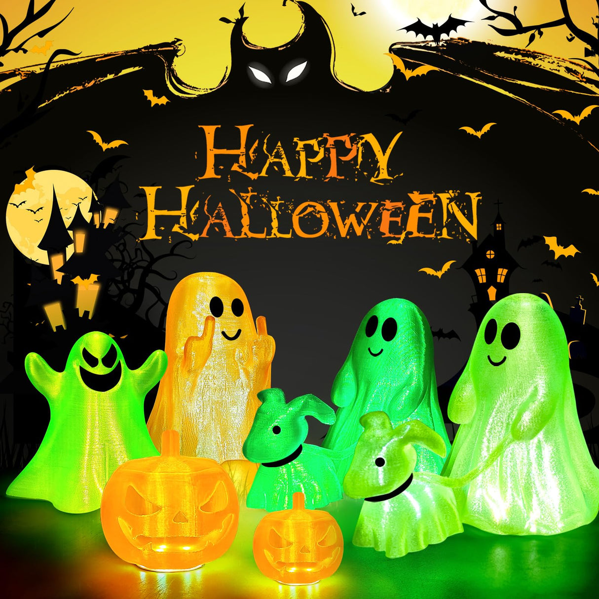 IEMAI Clear PETG Filament 1.75mm Orange 1kg, Crystal Transparent 3D Printer Filament Up to 600mm/s Printing, Good Toughness for Halloween, Christmas & Creative Projects