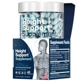 Height & Bone Support Supplement - Made in USA - Premium Height Growth Supplement for Kids & Teens with Calcium - Nutritional Support Bone Health Formula - Height Increase Essential Vitamins - 60 Caps