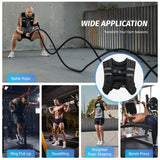 ZELUS Weighted Vest, 6lb/8lb/12lb/16lb/20lb/25lb/30lb Weight Vest with Reflective Stripe for Workout, Strength Training, Running, Fitness, Muscle Building, Weight Loss, Weightlifting, Black(30 lb)