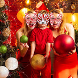 Nicunom 30 Pack Paper Mache Art Masks, DIY Blank Masks Paintable Masquerade Mask White Half Face Masks Costume Craft Mask for Art Party Mardi Gras Cosplay Dance Halloween Christmas