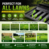 Lawn Leveling Rake – 17”x10” Heavy Duty Stainless Steel Lawn Leveler with 28”-60” Adjustable Handle, Anti-Flip Smooth Edge for Top Dressing Soil, Yard, Garden Lawn Care Tool