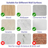 HOME MASTER HARDWARE Self Adhesive Wall Protector Square 4 inch, 10 Pack Door Handle Wall Shield Guard Door Stop, Rigid Vinyl Wall Protection Pad White