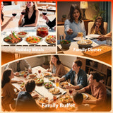 Warming Mat for Food | Max Temp 248℉,Electric Warming Tray with Timer and 8-Level Adjustable,Fast Full-Surface Food Heating Mat with Child Lock,Roll-Up & Portable Silicone Food Warmer for Buffet Party