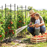 46 Inch Heavy Duty Metal Tomato Cage for Garden - 3 Pack Metal Steel Tomato Cages, Panel-Assembled Garden Trellis, Flexible Shapes Plant Support Set, Rustproof Stackable Trellis for Climbing Plants
