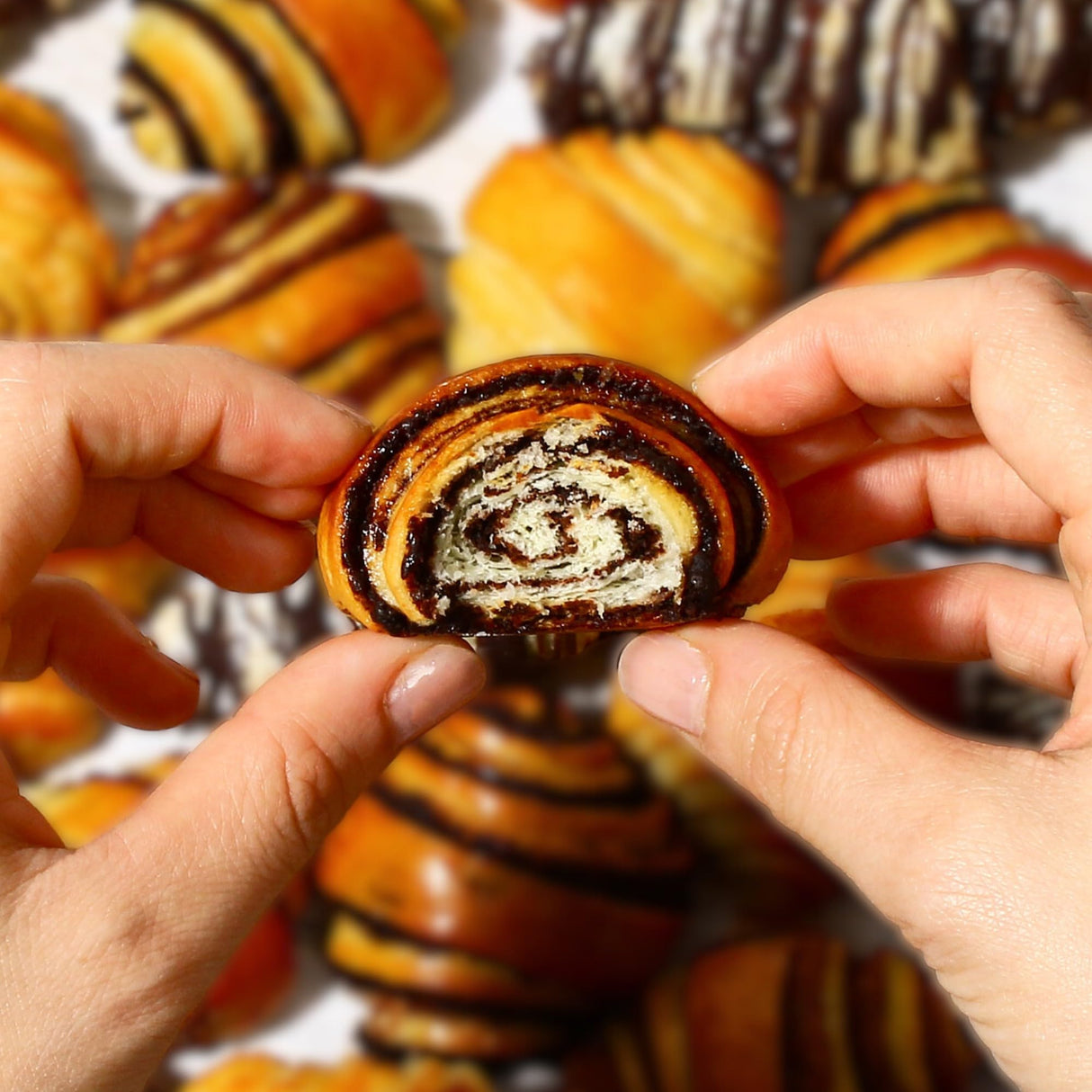 Stern’s Bakery Chocolate Croissants | Approx 25 Rugelach Pastries | Chocolate Cakes | Holiday Food Gifts, Thanksgiving, Christmas, New Year’s | Dairy & Nut Free Bakery