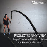 ROXOFIT Torn Calf Muscle Brace Strain Wrap for Calf Tear, Shin Splint Pain Relief - Adjustable Tibia Neoprene Support Compression Sleeve for Men and Women