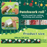 Jelly Roll Quilting Fabric, Scraps Squares Strips, Snowman Pattern Roll Cotton Fabric for Christmas DIY Crafts & Home Decor
