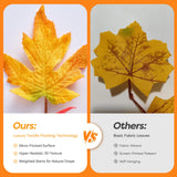 BlcTec Fall Decorations for Home 9 FT Battery Operated Fall Garland with Lights 50 LED Orange Bulbs, 6 Pumpkins, 8 Modes, Timer, Lighted Fall Maple Leaves Garland for Thanksgiving Christmas Decoration