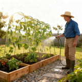 Cucumber Trellis for Raised Beds - Sturdy Arch Trellis for Peas, Beans & Climbing Plants | Outdoor Vegetable Support, Garden Trellis Kit (63" Lx30 Wx48 H)
