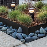 Worth Garden 6-Pack Galvanized Steel Landscape Edging with Black Powder Coating - 40" L x 6.5" H - Hammer-in 16-Gauge Metal Border Separator Strips with 7 Clips - Edge for Lawn Yard (20Ft Total)