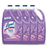Lysol Multi-Surface Cleaner, Sanitizing and Disinfecting Pour, to Clean and Deodorize, Lavender and Orchard Essence, 144oz (Pack of 4)