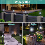 Solar Post Lights, 6000K Dusk to Dawn Solar Lamp Post Light with Pier Mount Base, Solar Post Lights Outdoor Waterproof for Garden Yard Landscape Pole Pillar, Outside Decorative Lamp(Cool White)