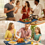 NAXBEY Warming Mat for Food, Food Warmers for Parties Buffet, Foldable Food Warming Mats for Countertops and Daily Use with Timer and 7 Temperature Levels, with one-touch heating button, 15"x23.6"