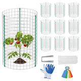 10 Set Plant Protectors from Animals, Galvanized Plant Cages for Outdoor
