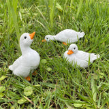 3PCS Duck Statues Resin Ducks Outdoor Garden Yard Porch Duck Pond Decor