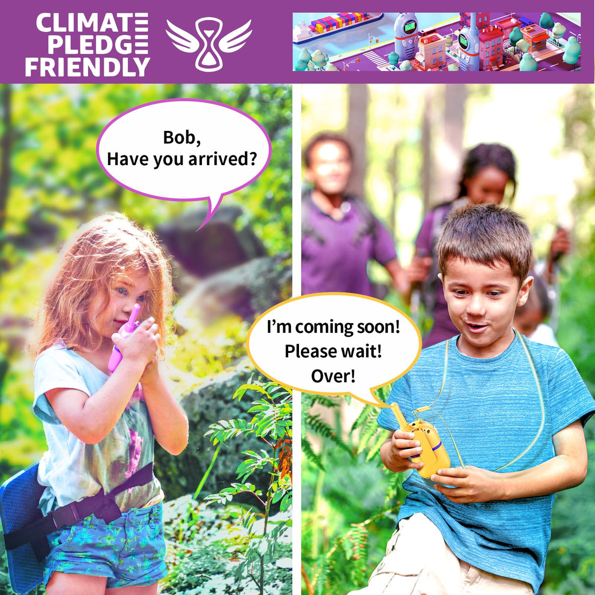 Inspireyes Walkie Talkies for Kids Rechargeable,Toys for Boys and Girls Ages 3-12, 3 Pack Long Range 2-Way Radios, Birthday Gifts,Christmas Stockings, Outdoor Play, Family Games, Hiking Camping Gear