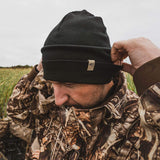 100% Merino Wool Cuff Beanie - Mens & Womens Warm Winter Hat - Watch Cap - Toque - Novelty Beanie - Black
