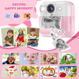 BOFIDAR Instant Print Camera for Kids, Christmas Birthday Gifts for Girls Age 3-10, Toddler Toy for 3 4 5 6 7 8 9 10 Year Old Girls with 3 Roller Photo Paper (Pink)