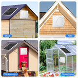 Fanspex Solar Exhaust Fan, Solar Powered Vent Fan Kit for Outside Greenhouse Shed Chicken Coop (8" Fan)