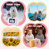 Kids Camera Instant Print for Girls Boys Age 3-12 Kids Toys, 12MP 1080P Kids Digital Cameras Christmas Birthday Gifts for 4 5 6 7 8 9 10 Year Old Girls, Toddler Camera