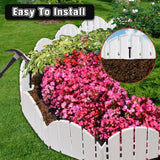 White Garden Edging Border,Garden Lawn Border with Anchoring Spikes,Lawn Edging Border for Lawn,Flower Garden Outdoor Patio Pathway,No Dig Flexible Lawn Edging (30)