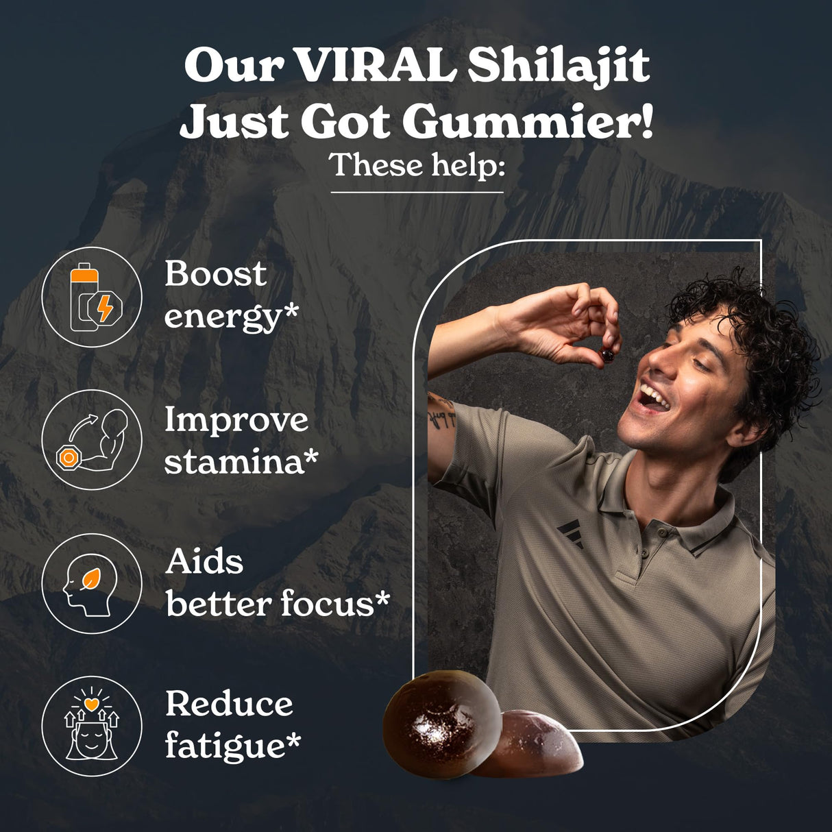 Better Alt Pure Himalayan Shilajit Gummies with 100% Shilajit |High Potency Gold Grade| 60 Gummies for Energy Boost & Immune Support, 75%+ Fulvic Acid| Travel Friendly - Tamarind Flavor
