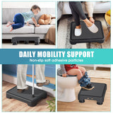 SPACELEAD Mobility Step Stool for Adults & Seniors, Indoor/Outdoor Portable Stair Assist, Anti-Slip Platform for Bathroom， Kitchen, Office, and Bedroom, 600lbs Capacity, Black Black
