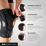 McDavid Hinged Knee Brace for Men and Women, Knee Brace with Side Stabilizers, Knee Compression Sleeves and Stability Straps for ACL, LCL, Arthritis, Tendonitis, MCL, Patella, Left and Right