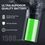 LEERCON Mini Massage Gun, Compact Deep Tissue Massager, 6 Speeds, 4 Heads, Fashion Lighting, Ideal Gift for Men & Women (Blue)