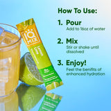 IQMIX Hydration Electrolyte Powder – 4-in-1 Formula for Hydration, Mental Clarity, Mood and Recovery – Sugar-Free Drink Mix, Keto, Magnesium L-Threonate, Lion’s Mane – 20 Count Lemon Lime