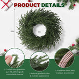 26" Christmas Norfolk Pine Wreath for Front Door (1, Wreath)