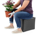 Simplay3 Handy Home 3-Level Heavy Duty Work/Garden Seat - 12" x 15" x 9" - Gray, Made in USA