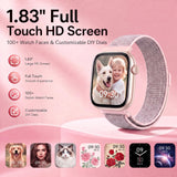 Smart Watch for Women, Bluetooth Answer/Make Calls, 1.83"HD Screen, 2 Bands