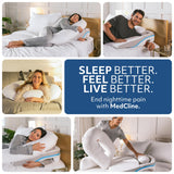 MedCline Shoulder Relief System with Extra Cases, Bed Wedge Pillow for Shoulder Pain Relief and Therapeutic Body Pillow, Inclined Sleep Position with Arm Pocket, Small/Medium for 5'9" and Under
