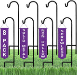 Ashman Shepherd's Hooks 35 Inch (8 Pack), Black, Made of Premium Metal for Hanging Solar Lights, Bird Feeders, Mason Jars, Christmas Lights, Lanterns, Garden Stakes and Wedding Décor.