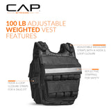 CAP Barbell Adjustable Weighted Vest, 100 lb