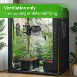 DAOTAILI 4" Grow Tent Fan with Auto Humidity Control | Quiet Oscillating Ventilation, Real-Time Temp & Humidity Monitoring for Hydroponics, Greenhouses & Indoor Gardens